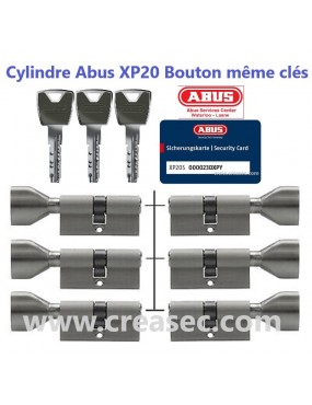 Cylindre XP20 bouton même cles